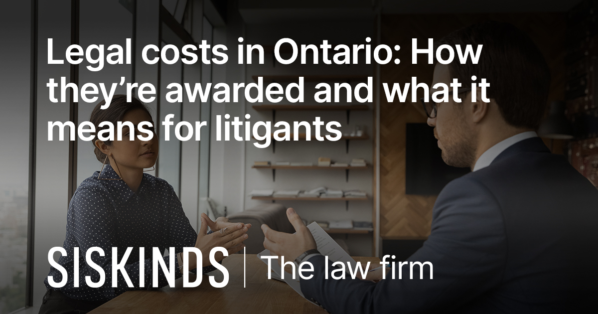 Legal costs in Ontario How they