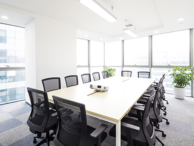 Empty corporate boardroom