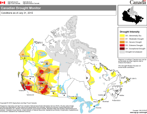 Drought in Canada, July 2015
