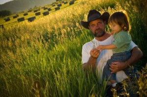 father-son-and-field